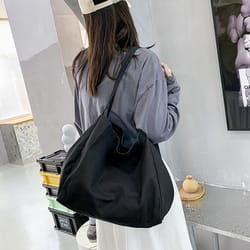 large capacity canvas shopper tote bag eco friendly reusable versatile grocery & travel handbag for women