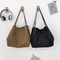 Large Capacity Canvas Shopper Tote Bag Eco Friendly Reusable Versatile Grocery Travel Handbag For 1