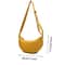 Large Capacity Solid Color Chest Bag For Women Stylish Half Moon Crossbody Travel Shoulder Bag 4