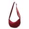 Large Capacity Solid Color Chest Bag For Women Stylish Half Moon Crossbody Travel Shoulder Bag 9