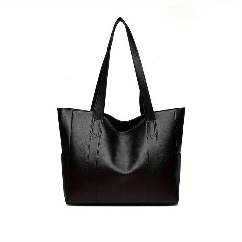 Vintage Vegan Tote Bag Large Capacity Retro Shoulder Handbag for Women Ideal for Casual Commutes & Travel