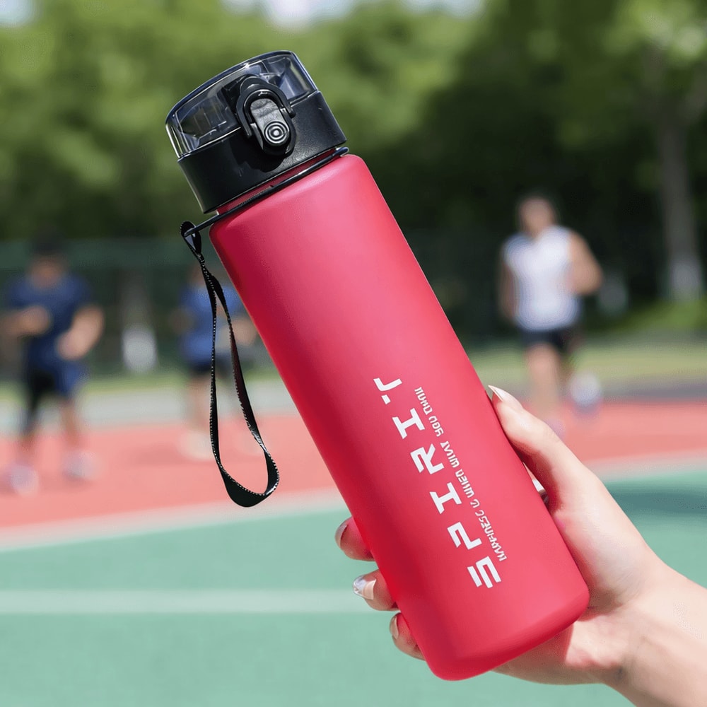 Large Capacity Leakproof Sports Water Bottle With Time Marker For Gym Outdoor 4