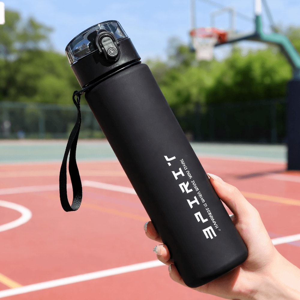 Large Capacity Leakproof Sports Water Bottle With Time Marker For Gym Outdoor 6