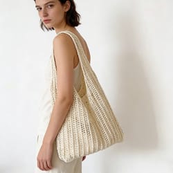 summer knitted hollow underarm tote bag womens large capacity shopper for casual travel