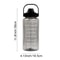 Portable Travel Water Bottle with Time Marker Leak Proof Non-Slip Design Fitness Cup with Cute Stickers