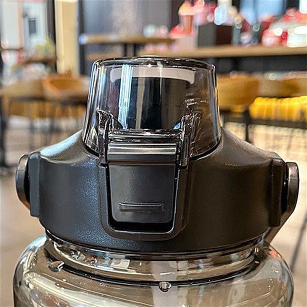 Portable Travel Water Bottle with Time Marker Leak Proof Non-Slip Design Fitness Cup with Cute Stickers