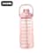 Portable Travel Water Bottle with Time Marker Leak Proof Non-Slip Design Fitness Cup with Cute Stickers