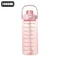 Portable Travel Water Bottle with Time Marker Leak Proof Non-Slip Design Fitness Cup with Cute Stickers