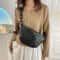 Fashionable Soft PU Leather Waist Bag for Women Thick Chain Crossbody Fanny Pack Stylish Shoulder & Chest Bag Trendy