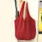 Women Crochet Tote Bag Large Capacity Woven Shoulder Bag Fashionable Solid Color Shopping Bag For B 4