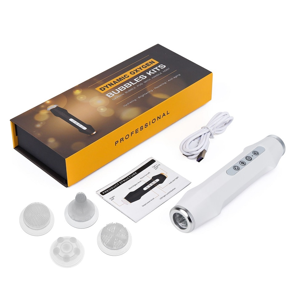 Oxygen Facial Bubble Pen Skin Care Device for Spa & Serum Gel Treatment