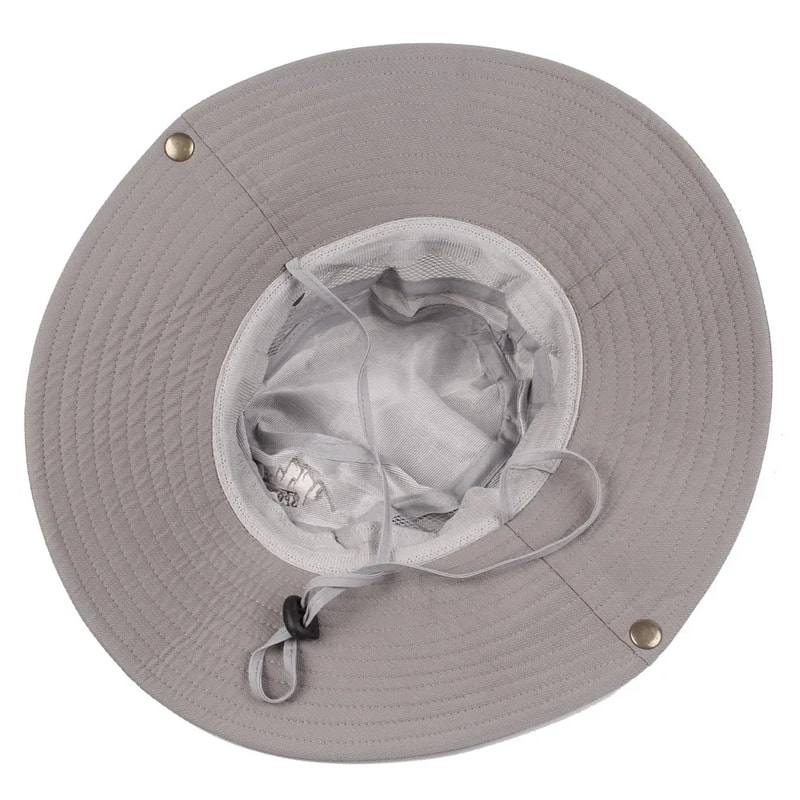 Summer Mens Bucket Hat With UV Protection Wide Brim Panama Safari Hiking Hat Mesh Fisherman Cap 2