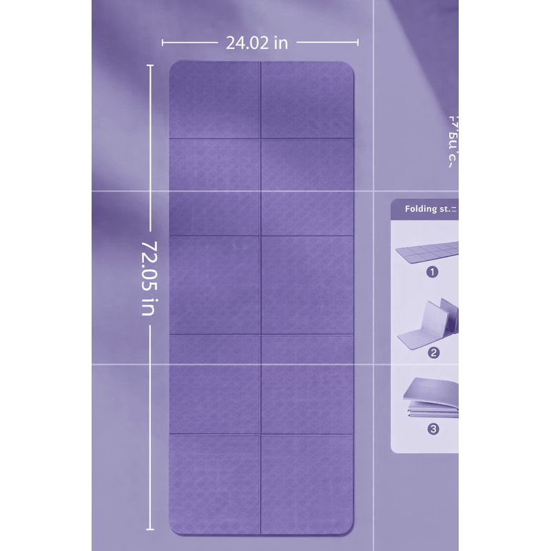 Portable Foldable Yoga Mat Thick Anti Slip Fitness Mat For Home Children And Students 6