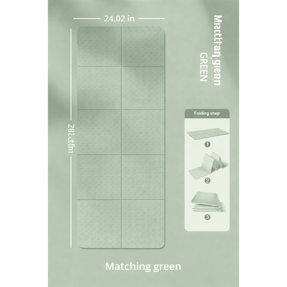 Portable Foldable Yoga Mat Thick Anti Slip Fitness Mat For Home Children And Students 7