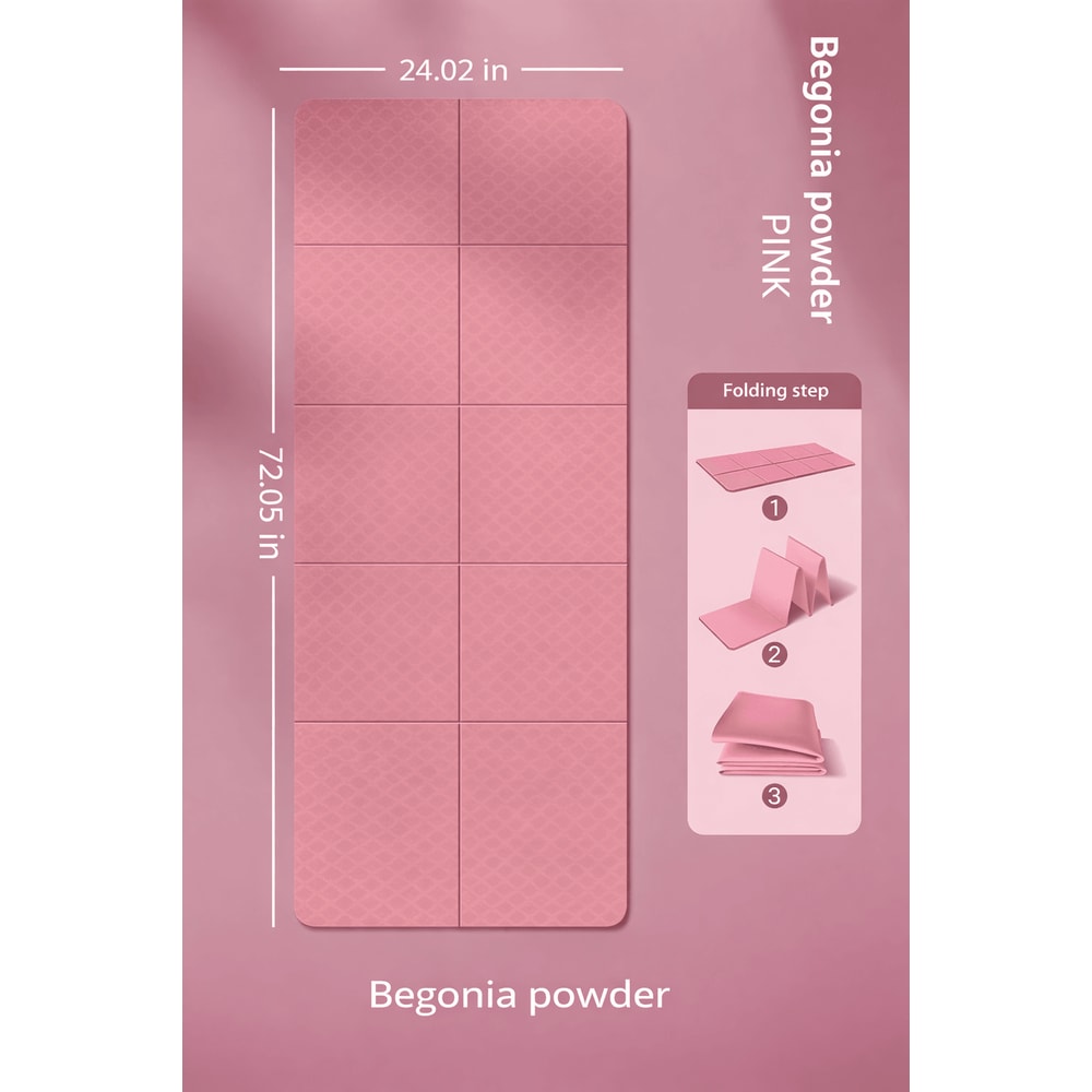 Portable Foldable Yoga Mat Thick Anti Slip Fitness Mat For Home Children And Students 10