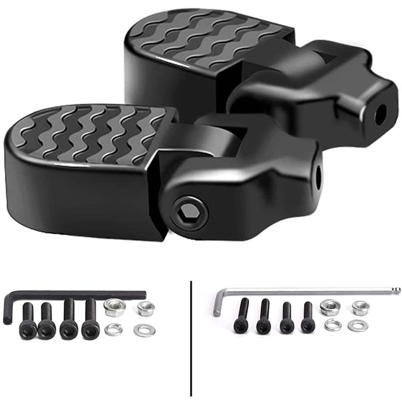 Folding Aluminium Alloy Bicycle Rear Pedals Non Slip Quick Release Bike Foot Rest Pegs