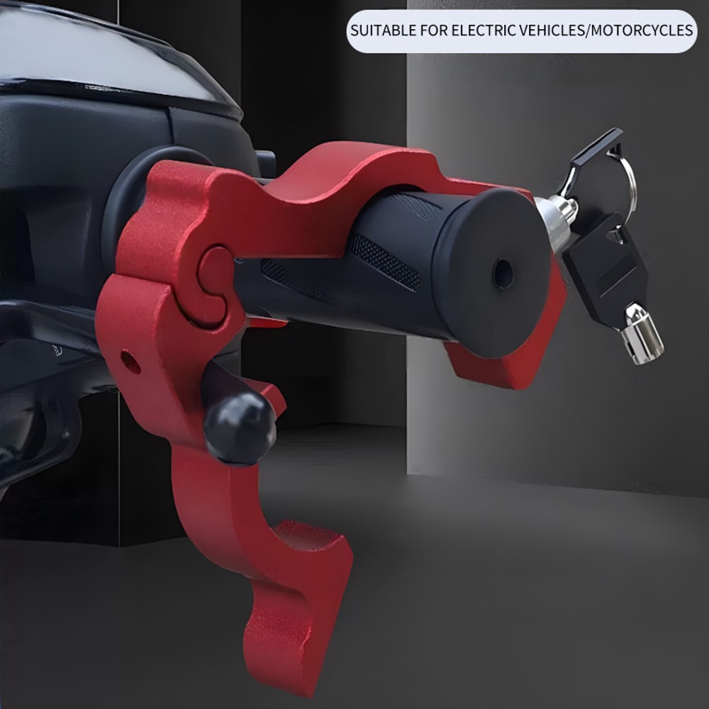 Motorcycle Handlebar Lock Handlebar Brake Handle Solid Lock Imitating Steal Lock Pull Rod ATV Dirt 1