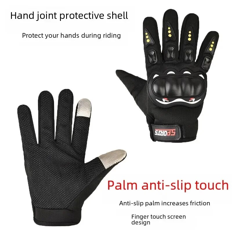 Full Finger Motorcycle Gloves For Men Touch Screen Anti Fall Protection For Off Road Cycling Sport 4