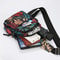Colorful Leaf Printed Sling Crossbody Bag Stylish Nylon Chest Bag For Women With Adjustable Shoulde 1