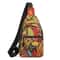 Colorful Leaf Printed Sling Crossbody Bag Stylish Nylon Chest Bag For Women With Adjustable Shoulde 6