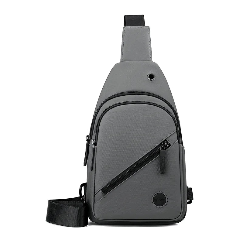 Mens Casual Nylon Sling Bag Lightweight Multipurpose Chest Crossbody for Hiking and Commuting