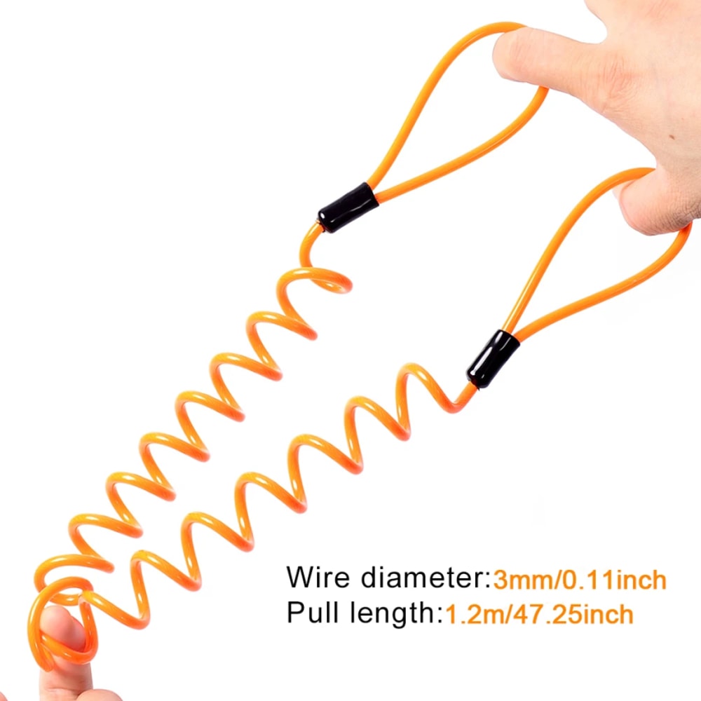 Motorcycle Anti Theft Cable Lock with Alarm Disc Lock for Scooter Protection