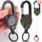 Retractable Carabiner Keychain With Heavy Duty Steel Wire Rope Outdoor Sporty Tool 1