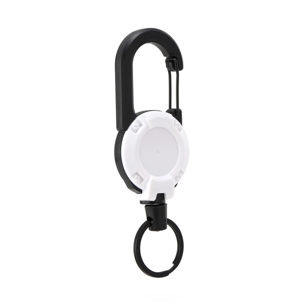 Retractable Carabiner Keychain With Heavy Duty Steel Wire Rope Outdoor Sporty Tool 5
