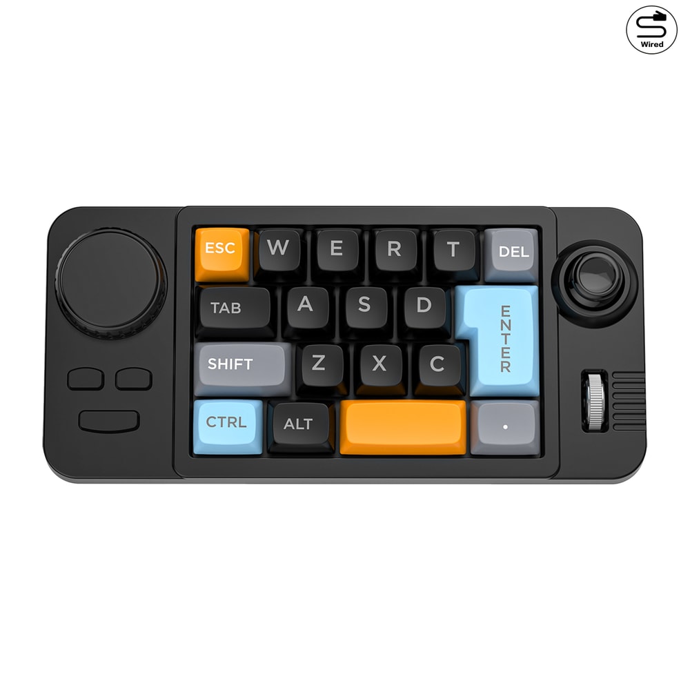 Customizable Mechanical Keyboard With Volume Wheel Game Joystick Swappable Keypad 6
