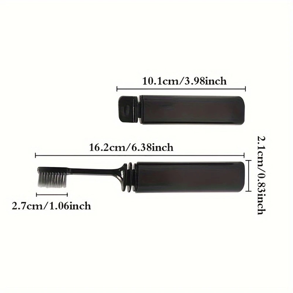 Portable Charcoal Folding Toothbrush For Travel Camping Hiking Compact And Efficient Teethbrush 2