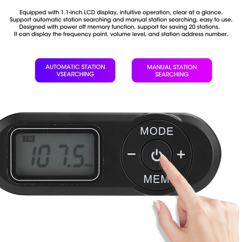 Mini Portable FM Radio Music Player With LCD Screen Earphones Compact Digital Radio For Music Love 2