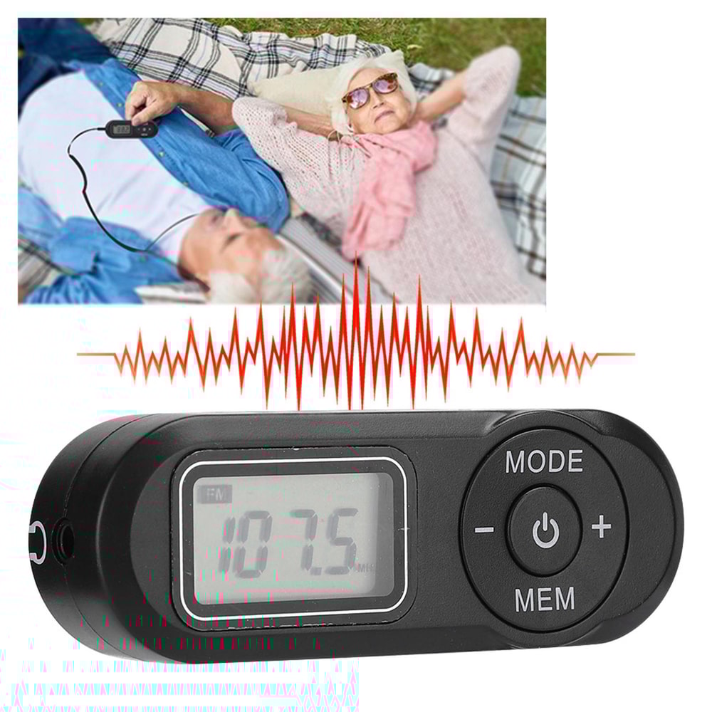 Mini Portable FM Radio Music Player With LCD Screen Earphones Compact Digital Radio For Music Love 3