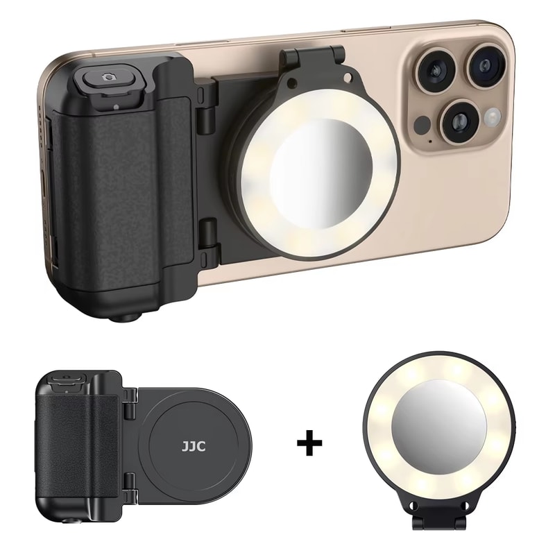 Magnetic Snapgrip Smartphone Camera Shutter Handle with Wireless Remote Ergonomic Phone Grip for Sta