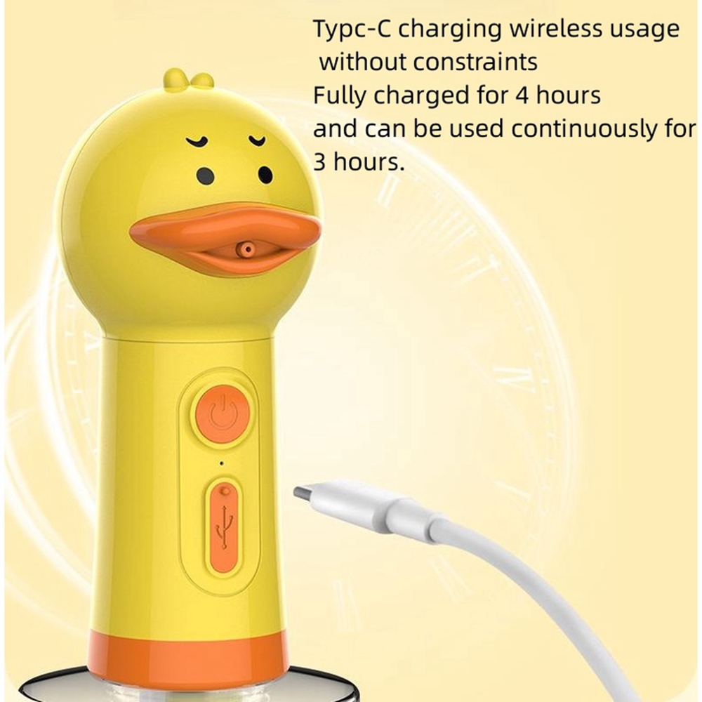 Yellow Duck Pet Foam Dispenser USB Rechargeable Automatic Soap Machine for Pet Bathing