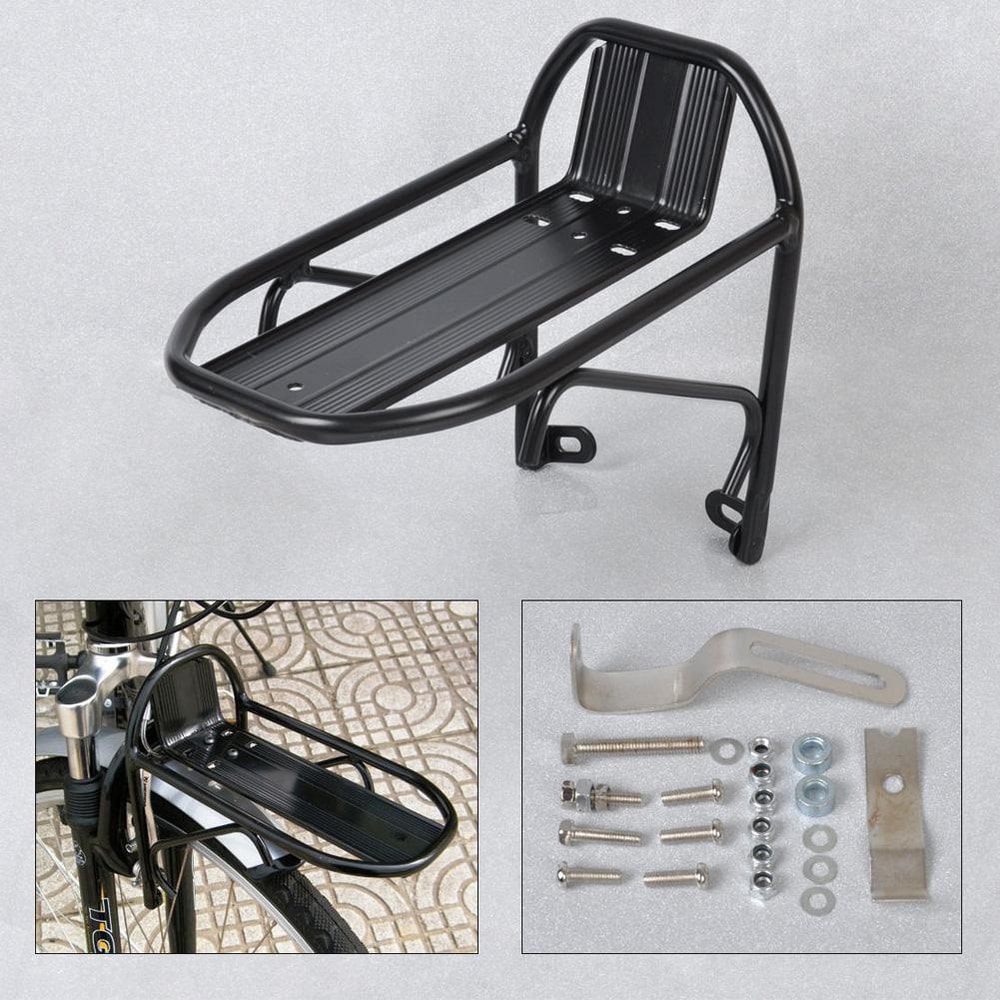 Cycling Front Rack Carrier Panniers Bag For Bicycle Luggage Shelf Bracket Trunk 2