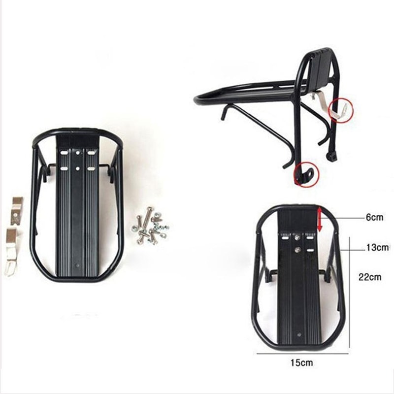 Cycling Front Rack Carrier Panniers Bag For Bicycle Luggage Shelf Bracket Trunk 3
