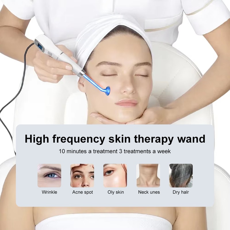 High Frequency Electrode Wand Glass Tube Electrotherapy Acne Spot Remover Skin Care Facial Therapy 0