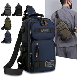 high quality oxford mens chest bag fashionable crossbody waist pack for casual use