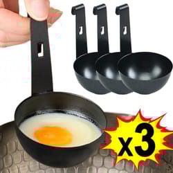 stainless steel egg poacher with hanger hook for nonstick cooking boiling and steaming