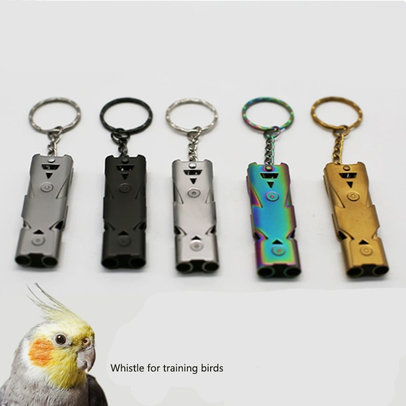 Outdoor Survival Whistle High Decibel Stainless Steel Double Tube Blast Whistle For Earthquake Resc 3