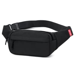 mens and womens fashionable large capacity waist & crossbody chest bag solid color sports cell phone bag