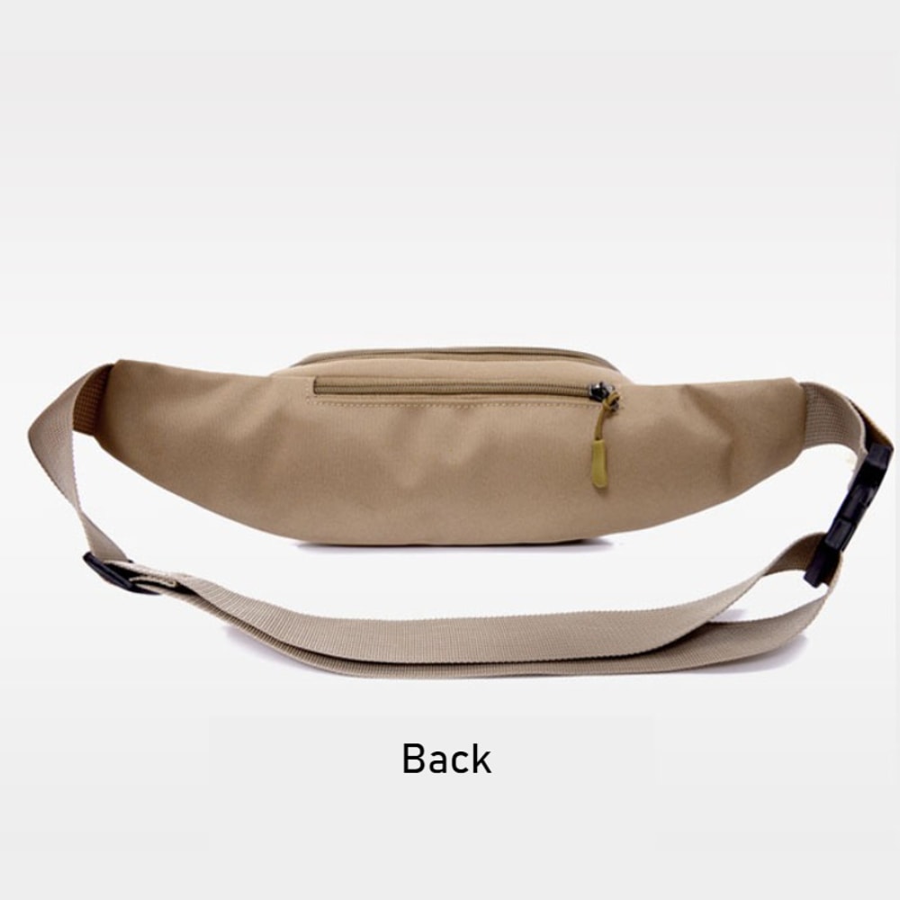 Mens and Womens Fashionable Large Capacity Waist & Crossbody Chest Bag Solid Color Sports Cell Phone Bag