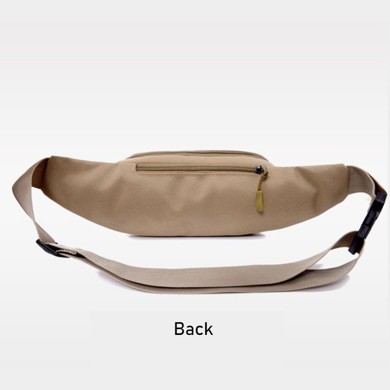 Mens and Womens Fashionable Large Capacity Waist & Crossbody Chest Bag Solid Color Sports Cell Phone Bag