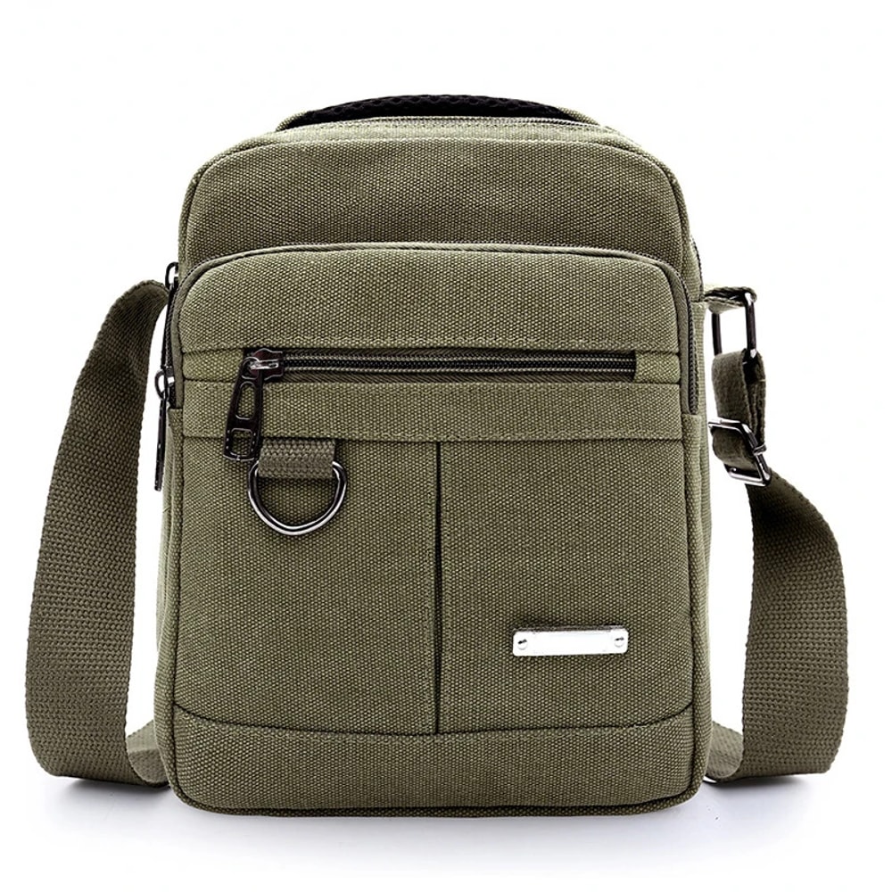 Stylish Canvas Shoulder Bag For Men Outdoor Travel Messenger Bag 4