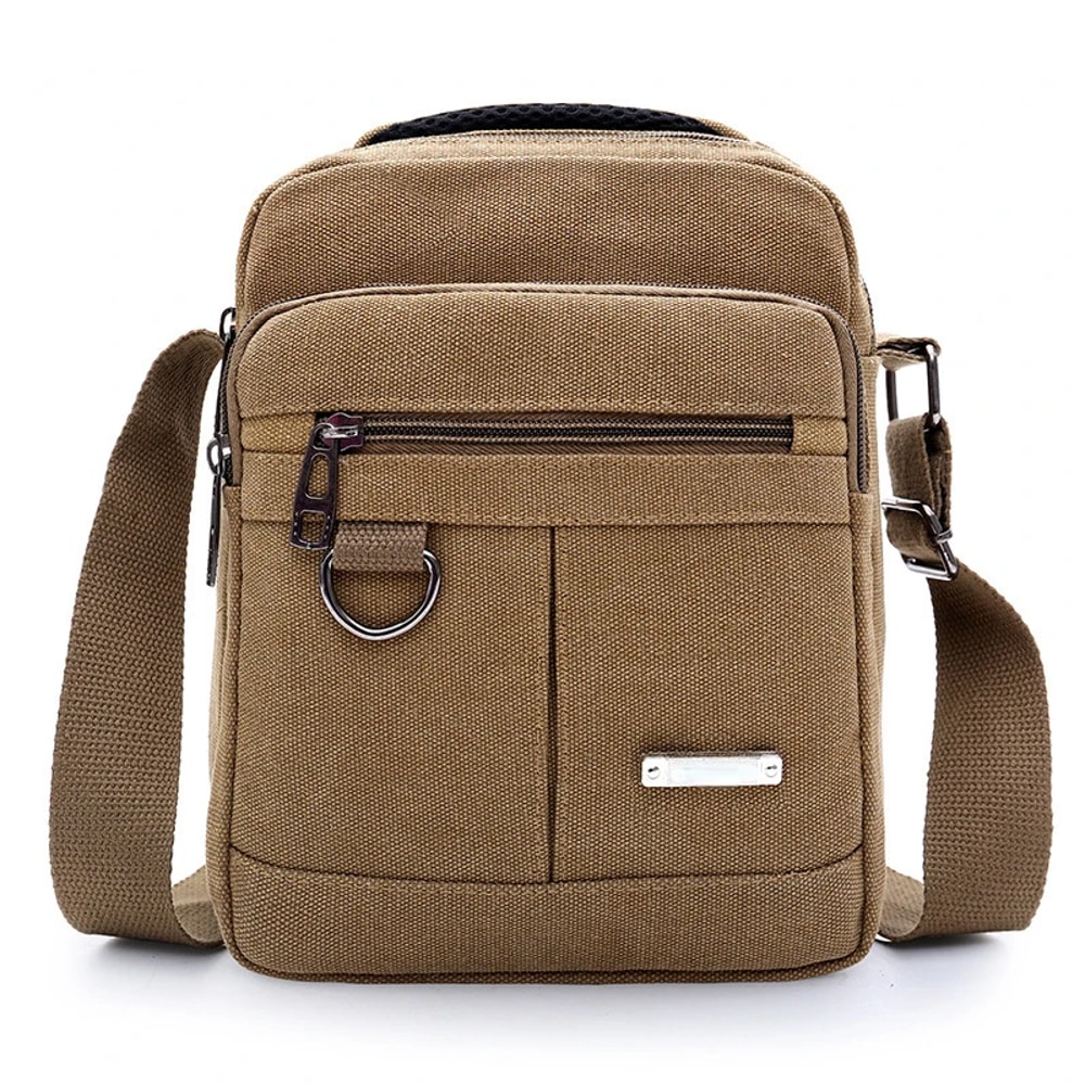 Stylish Canvas Shoulder Bag For Men Outdoor Travel Messenger Bag 7