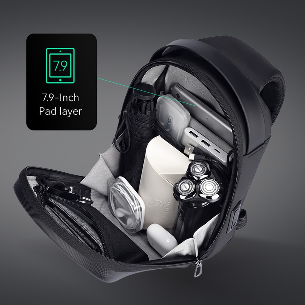 The Ratio Arc Mini Waterproof Crossbody Bag With USB Port 3