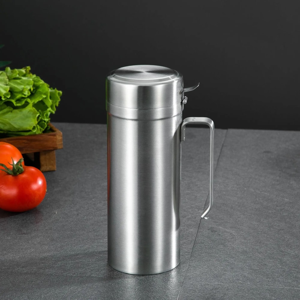Stainless Steel Leak Proof Oil Strainer Seasoning Bottle Perfect For Kitchen Storage And Cooking 6