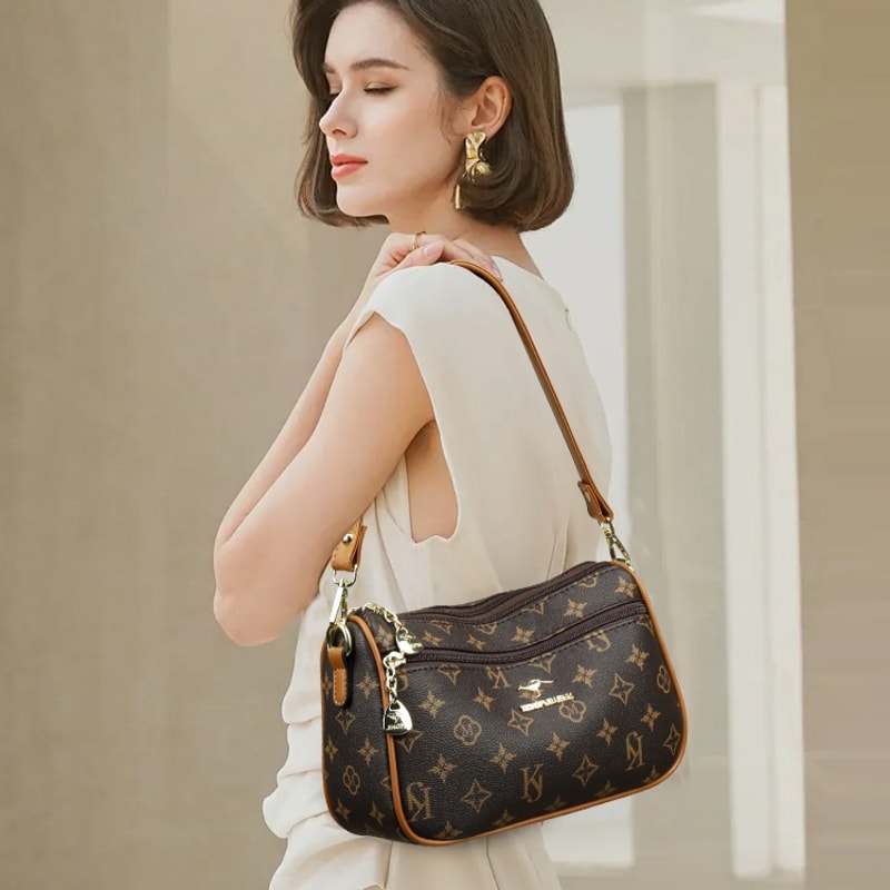 Luxury PU Leather Crossbody Bags For Women Designer Handbags High Quality Stylish Shoulder Bags 2