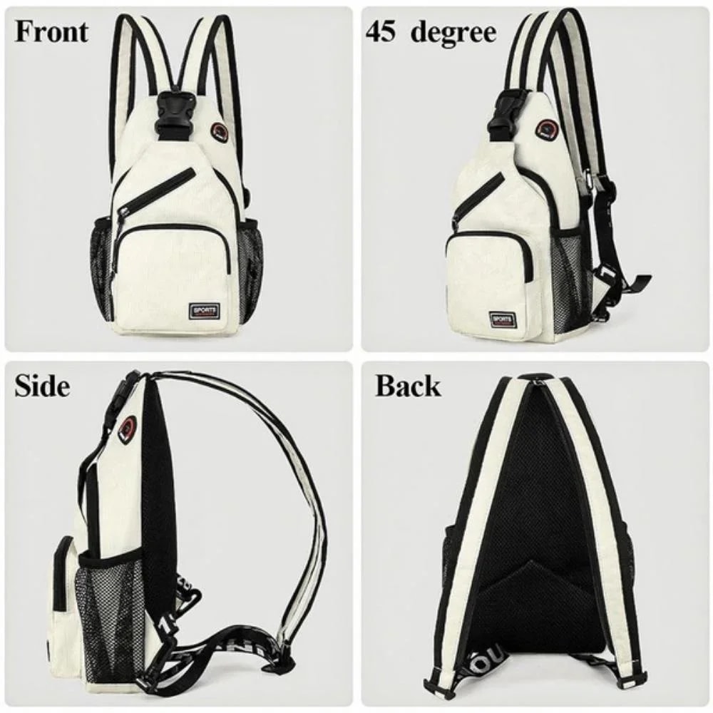 Multi Functional Messenger Shoulder Backpack With Headphone Hole For Travel 3