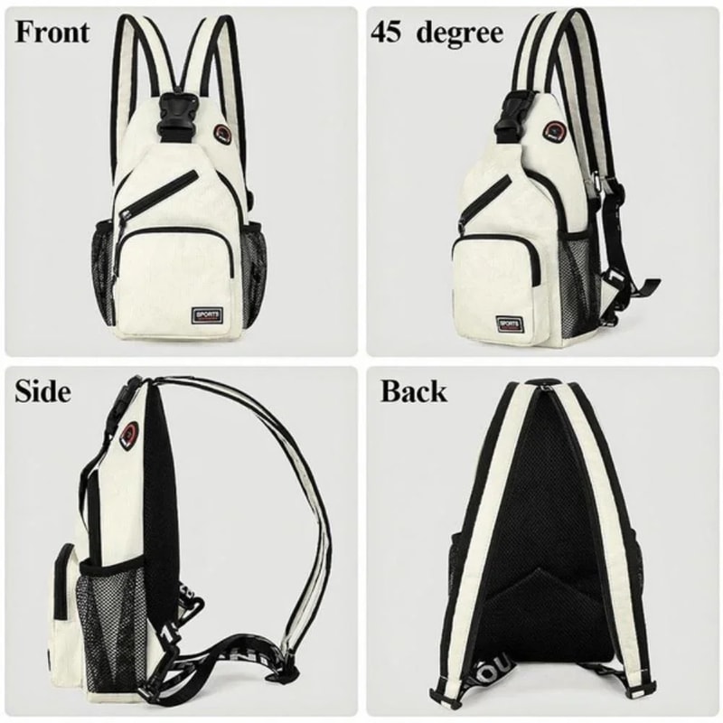 Multi Functional Messenger Shoulder Backpack With Headphone Hole For Travel 3